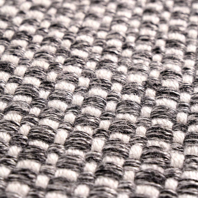 Indoor Outdoor Recycled Graphite Basket Weave Design Rug
