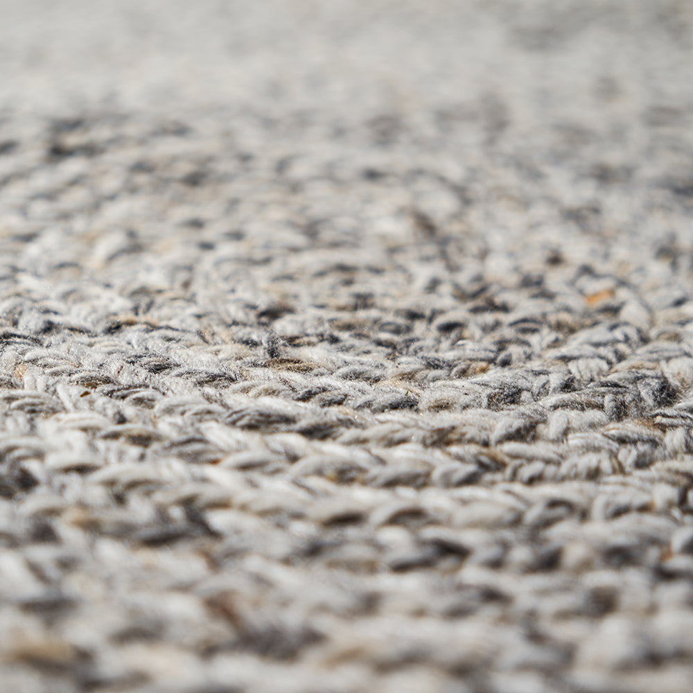 Indoor Outdoor Recycled Warm Grey Tweed Design Rug