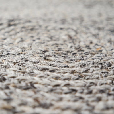 Indoor Outdoor Recycled Warm Grey Tweed Design Rug