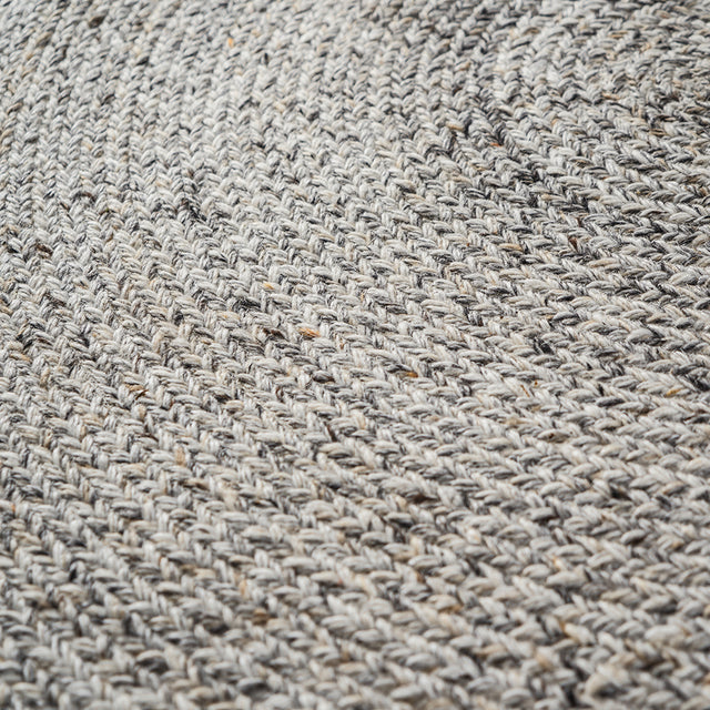 Indoor Outdoor Recycled Warm Grey Tweed Design Rug