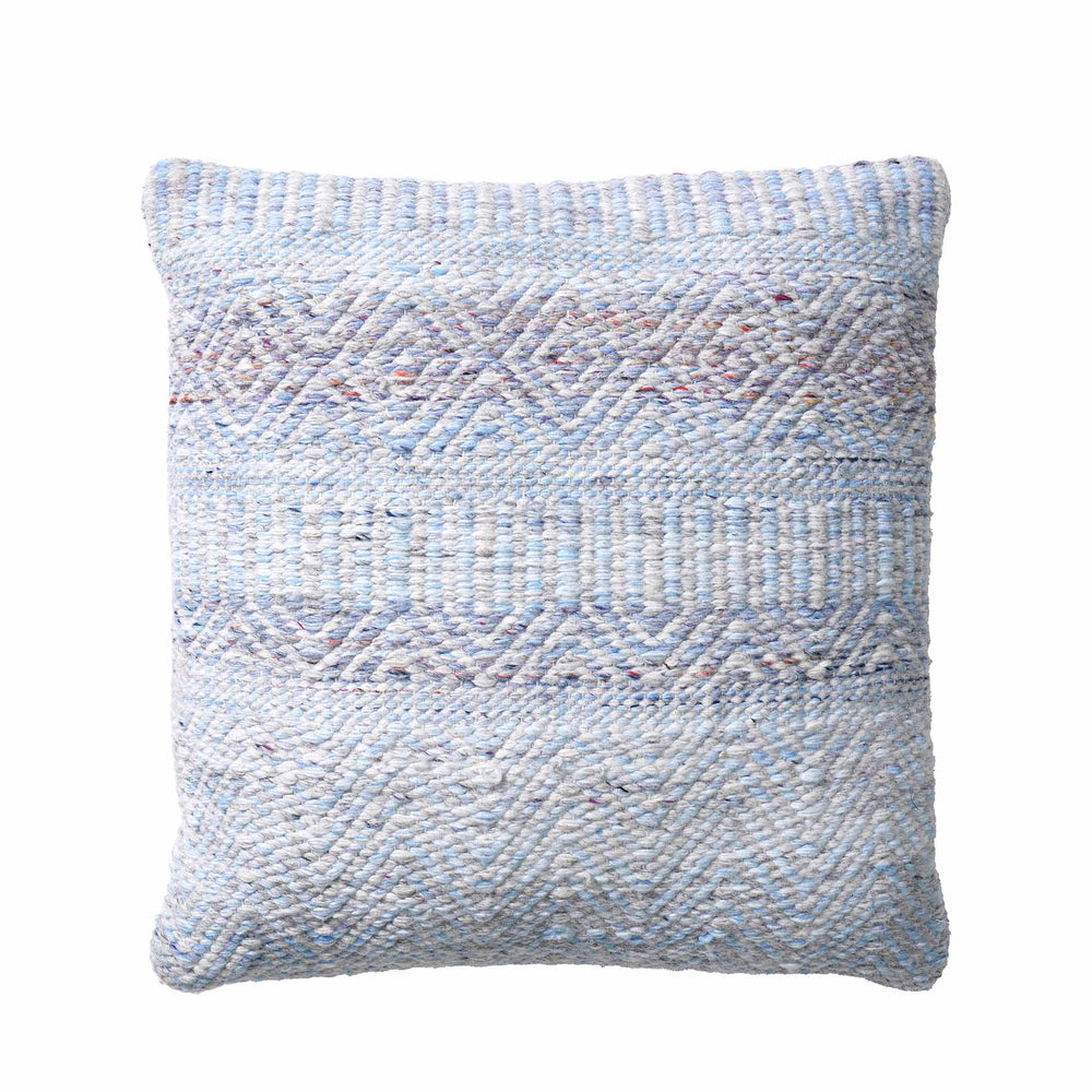 Indoor Outdoor Recycled Aqua Blue Inca Design Scatter Cushion