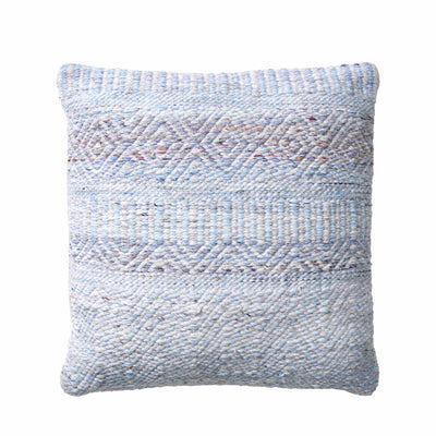 Indoor Outdoor Recycled Aqua Blue Inca Design Scatter Cushion