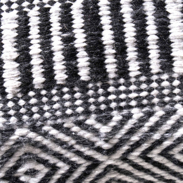 Indoor Outdoor Recycled Black Inca Design Scatter Cushion