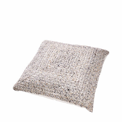 Indoor Outdoor Recycled Warm Grey Tweed Design Scatter Cushion