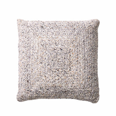 Indoor Outdoor Recycled Warm Grey Tweed Design Scatter Cushion