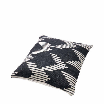 Indoor Outdoor Recycled Black  Chevron Design Scatter Cushion