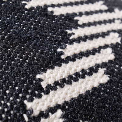 Indoor Outdoor Recycled Black  Chevron Design Scatter Cushion