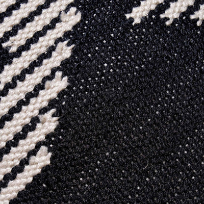 Indoor Outdoor Recycled Black  Chevron Design Scatter Cushion