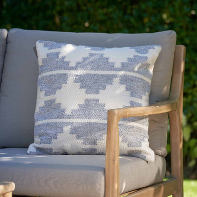 Indoor Outdoor Recycled Grey Moroccan Design Scatter Cushion