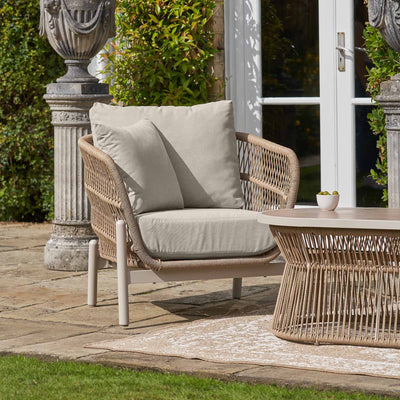 Oia Natural Woven Outdoor Armchair