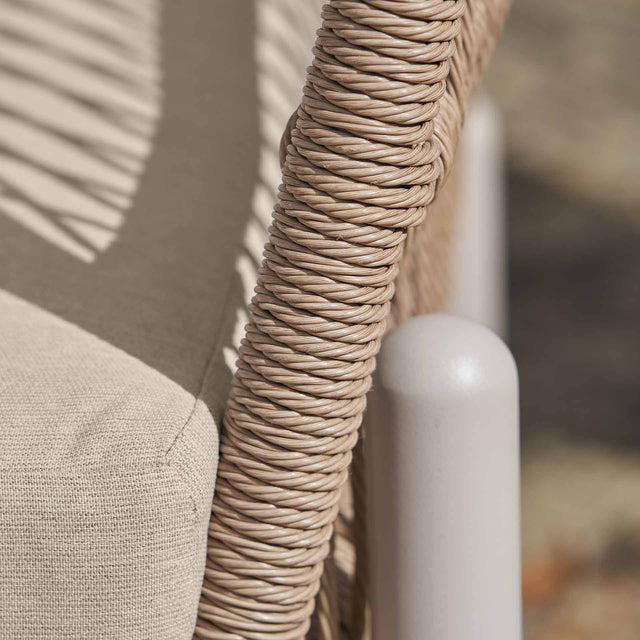 Oia Natural Woven Outdoor 2 Seater Sofa