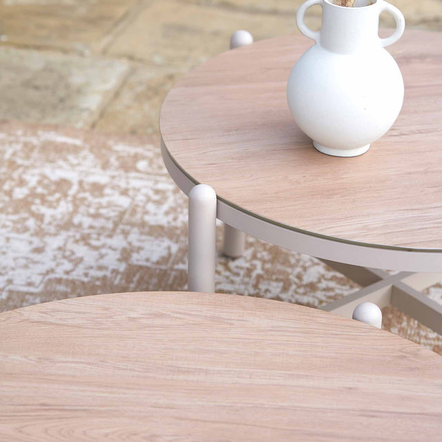 Oia Round Outdoor Tables Set of 2