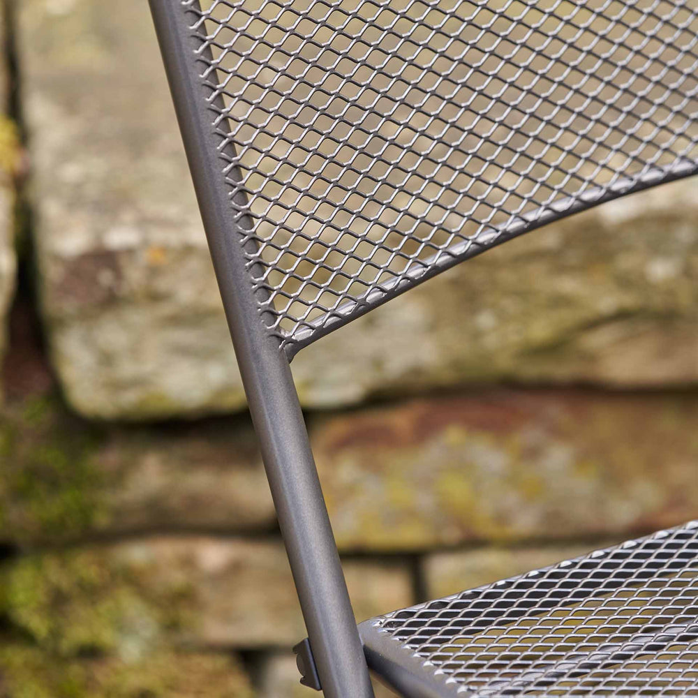 Café Latte Grey Outdoor Folding Bistro Set