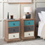 Staten 3 Drawer Pine Wood Bedside Table Set Of 2