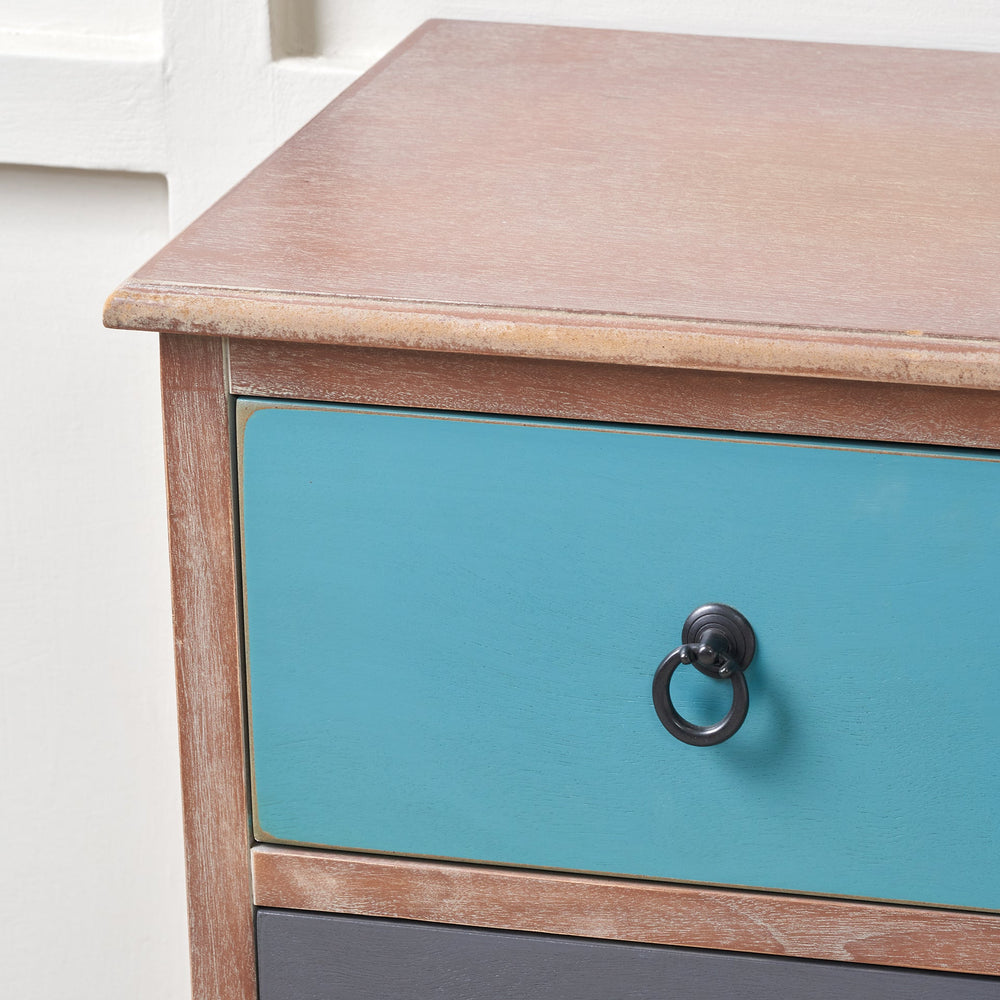 Staten 3 Drawer Pine Wood Bedside Table Set Of 2