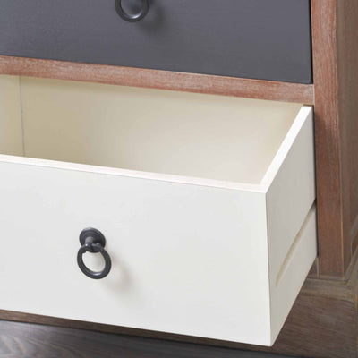 Staten Blue Pine Wood Bedroom Furniture Set