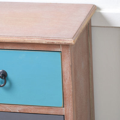 Staten 3 Drawer Pine Wood Bedside Table Set Of 2