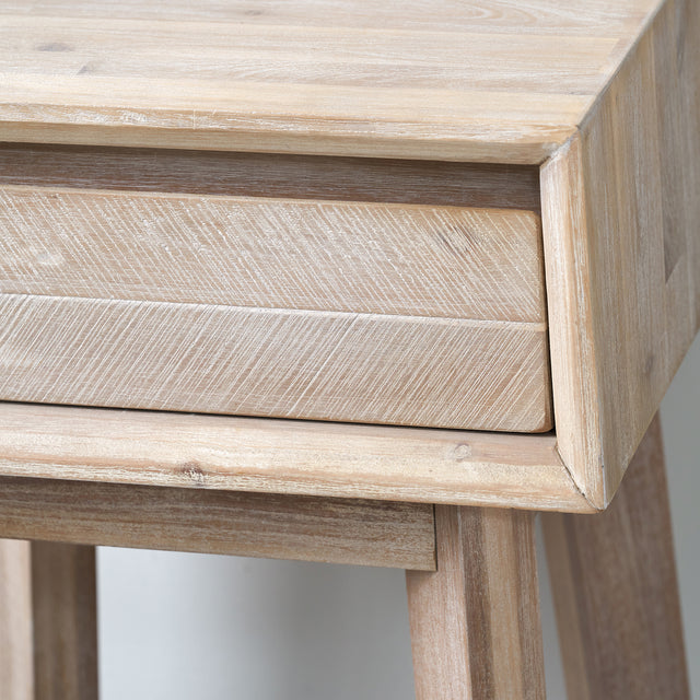 Herning Sand Wash Acacia Wood 1 Drawer Bedside Table Set Of 2
