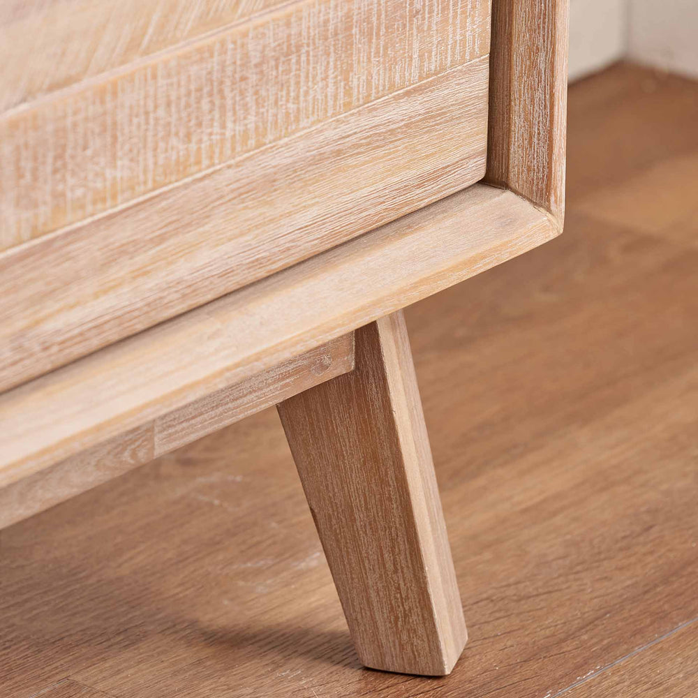 Herning Sand Wash Acacia Wood Chest Of Drawers | Ruma
