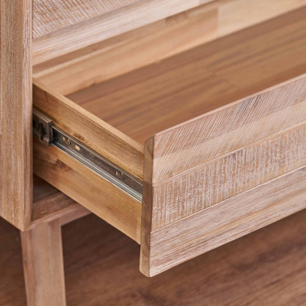 Herning Sand Wash Acacia Wood Bedroom Furniture Set
