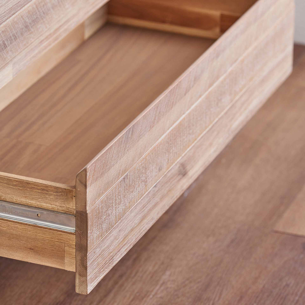 Herning Sand Wash Acacia Wood Chest Of Drawers | Ruma