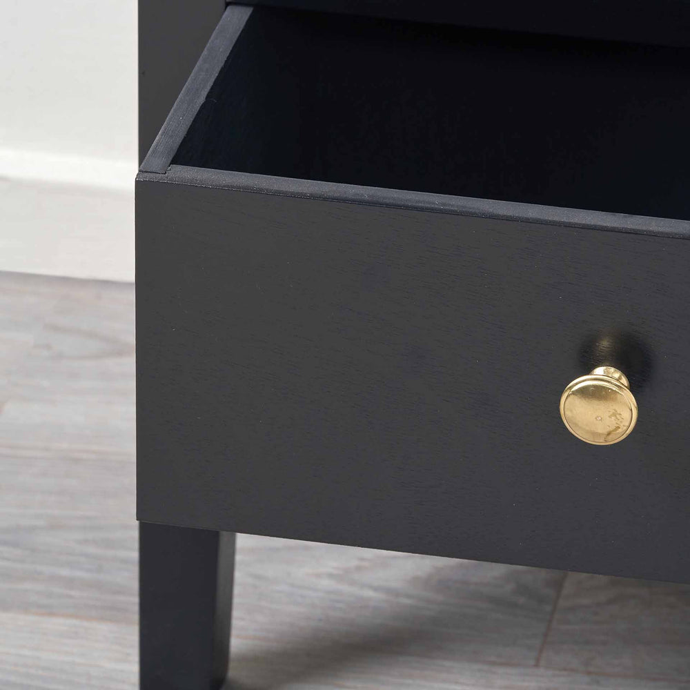 Bloomsbury Black Wood Bedroom Furniture Set