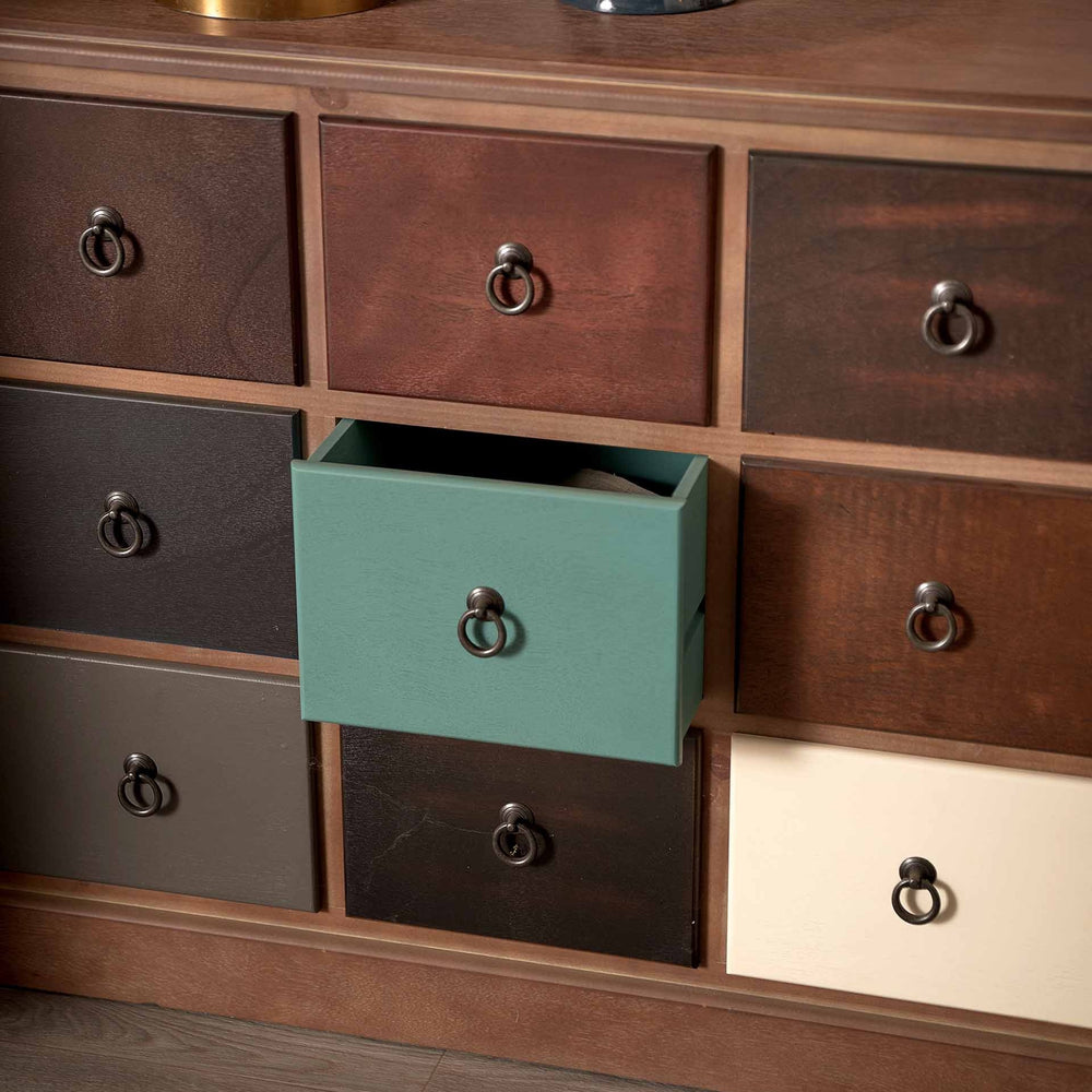 Staten Blue Pine Wood Dining Room Furniture Set