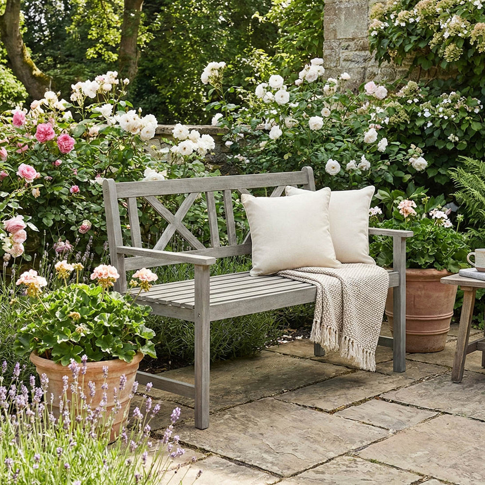 Richmond Antique Grey Outdoor 2 Seater Bench