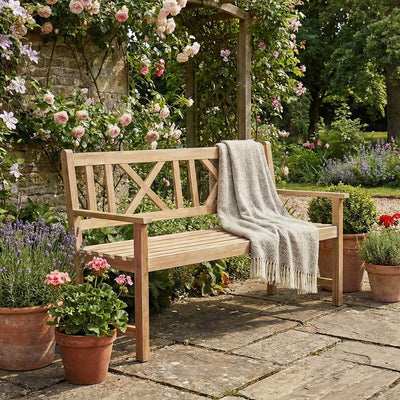 Richmond Light Teak Outdoor 3 Seater Bench