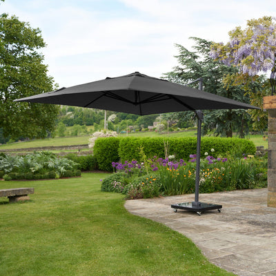 Platinum Challenger Anthracite 3.5m Rectangular Parasol
