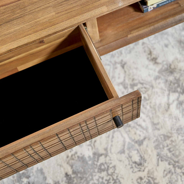 Massimo Acacia Wood 2 Drawer Coffee Table