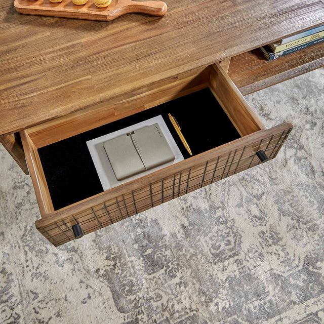 Massimo Acacia Wood 2 Drawer Coffee Table