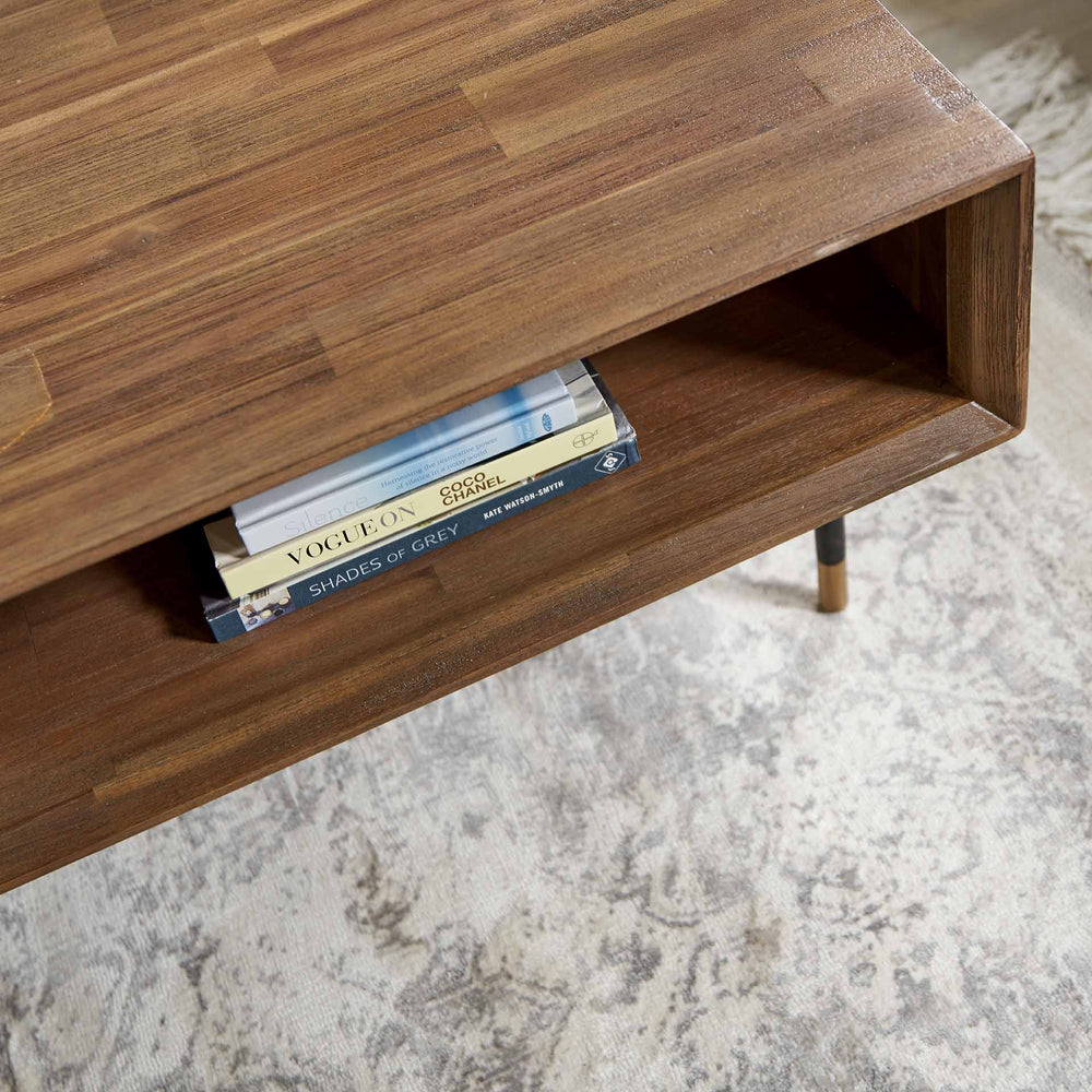 Massimo Acacia Wood 2 Drawer Coffee Table