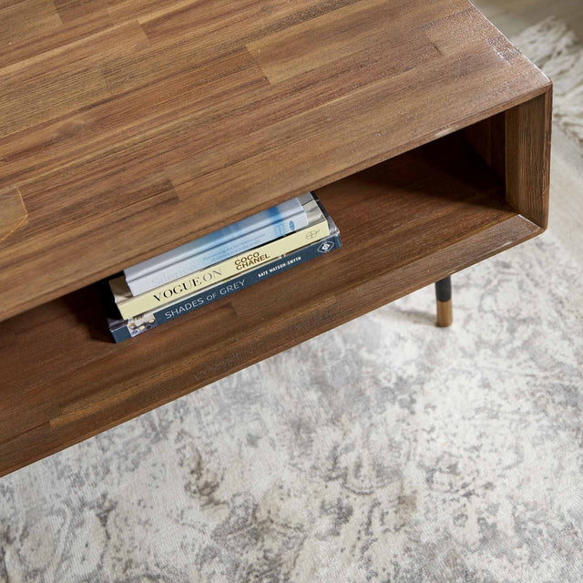 Massimo Acacia Wood 2 Drawer Coffee Table