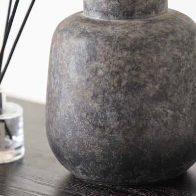 Lois Textured Volcanic Effect Grey Stoneware Vase