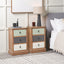 Staten Sage 3 Drawer Pine Wood Bedside Table Set Of 2