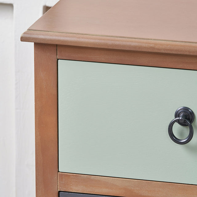 Staten Sage 3 Drawer Pine Wood Bedside Table Set Of 2