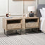 Renzo Acacia Wood Bedside Table Set Of 2