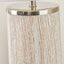 Audra White Wash Wood Column Table Lamp