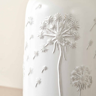 Dandelion White Ceramic Bedside Table Lamp Set Of 2