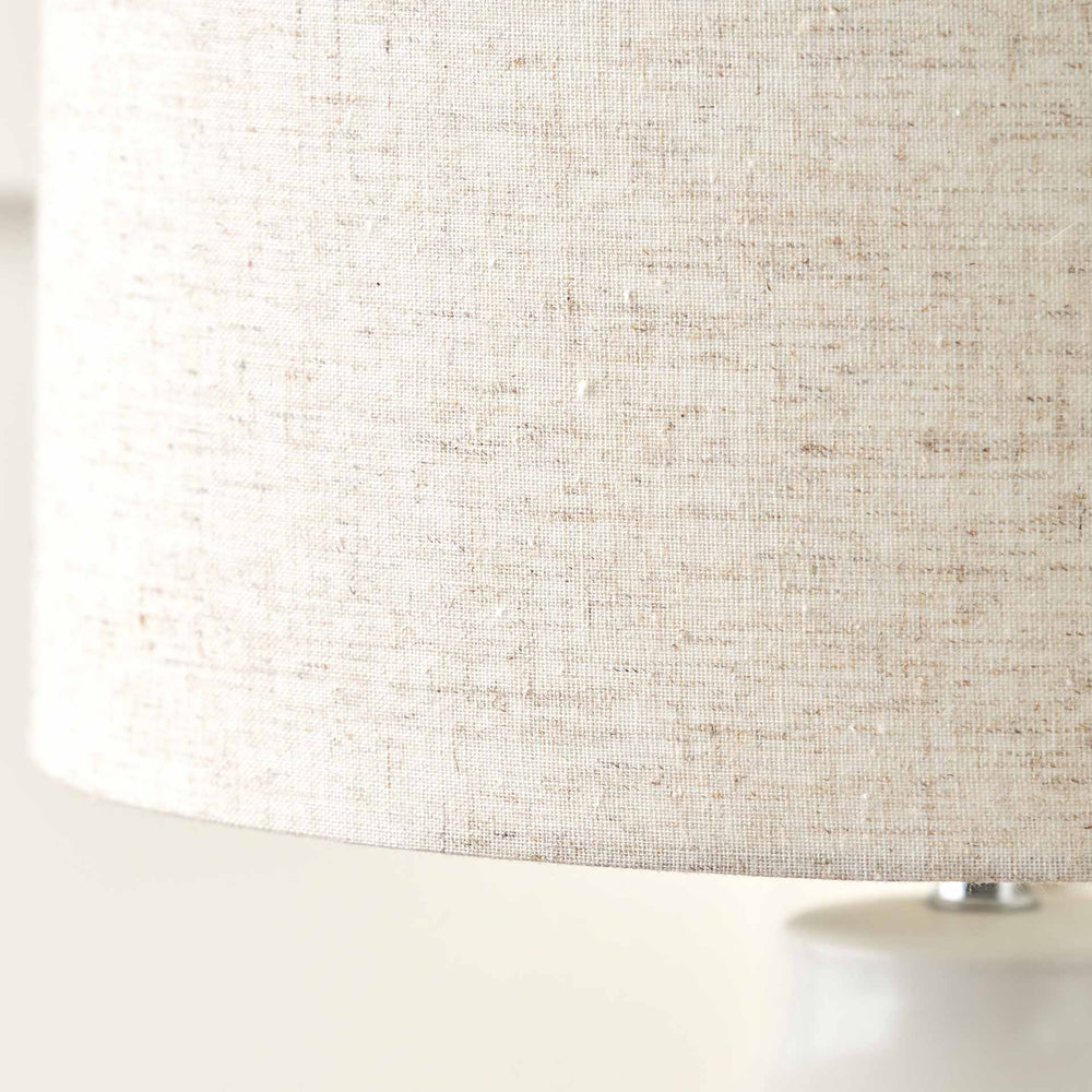 Dandelion White Ceramic Bedside Table Lamp Set Of 2