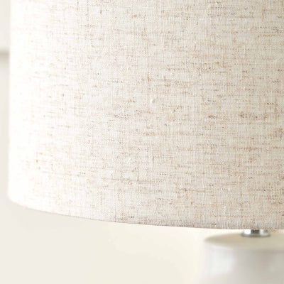 Dandelion White Ceramic Bedside Table Lamp Set Of 2