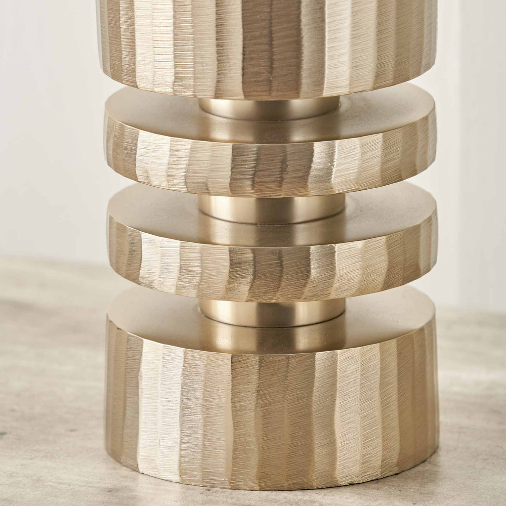 Emmett Champagne Gold Stacked Table Lamp Base