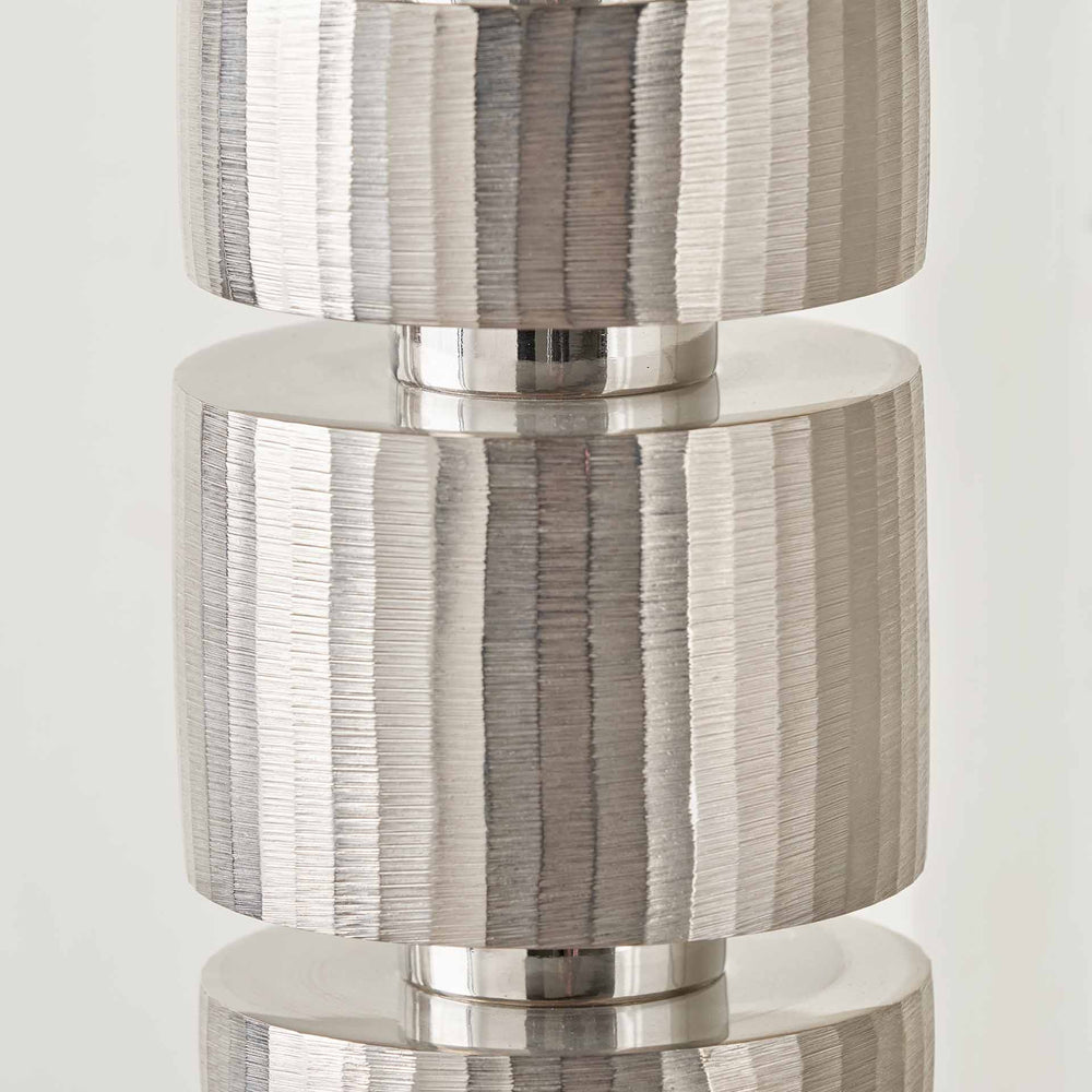 Emmett Silver Stacked Table Lamp Base
