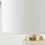 Corinthia White Textured Ceramic and Gold Metal Table Lamp