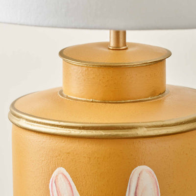 Boston Terrier Mustard Hand Painted Table Lamp Base