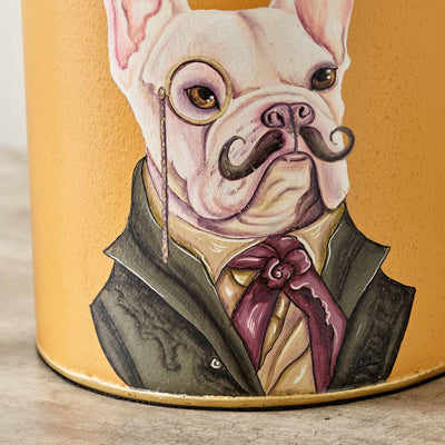 Boston Terrier Mustard Hand Painted Table Lamp Base