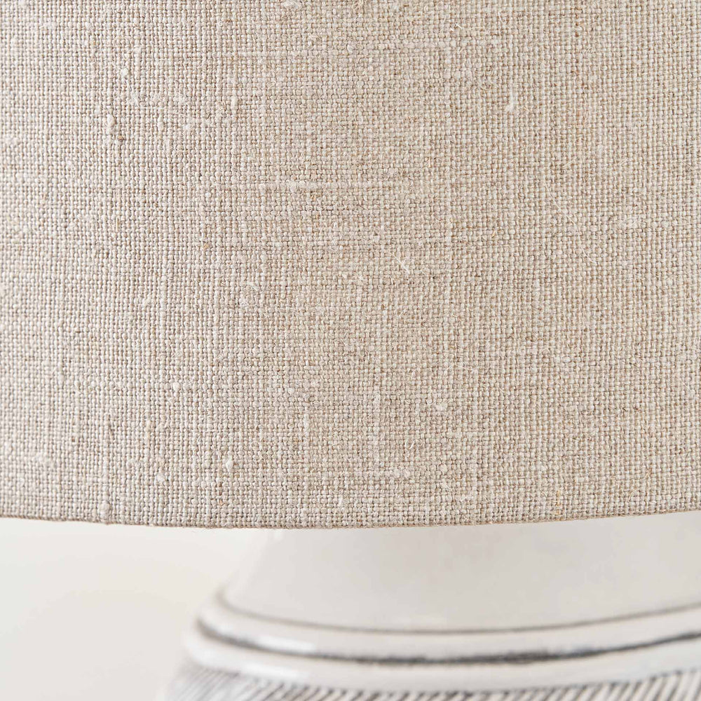 Euthalia White and Black Textured Stoneware Table Lamp Base