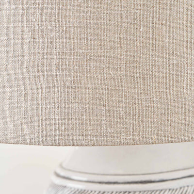 Euthalia White and Black Textured Stoneware Table Lamp Base