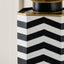 Miguel Black and White Chevron Hand Painted Table Lamp Base